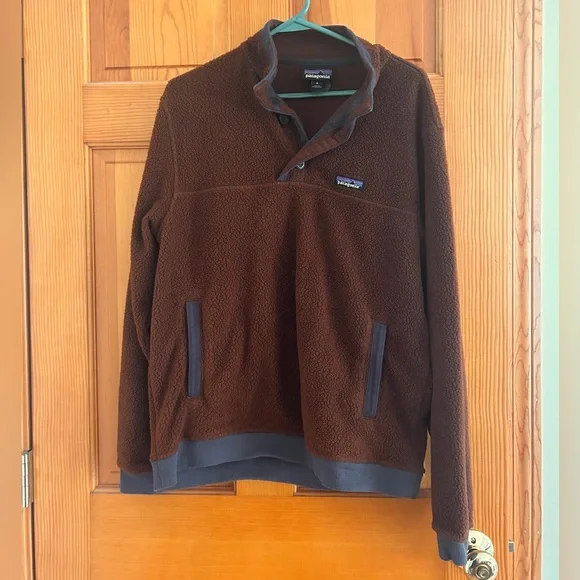 Patagonia Shearling Button Fleece Pullover Men’s M - Picture 2 of 6